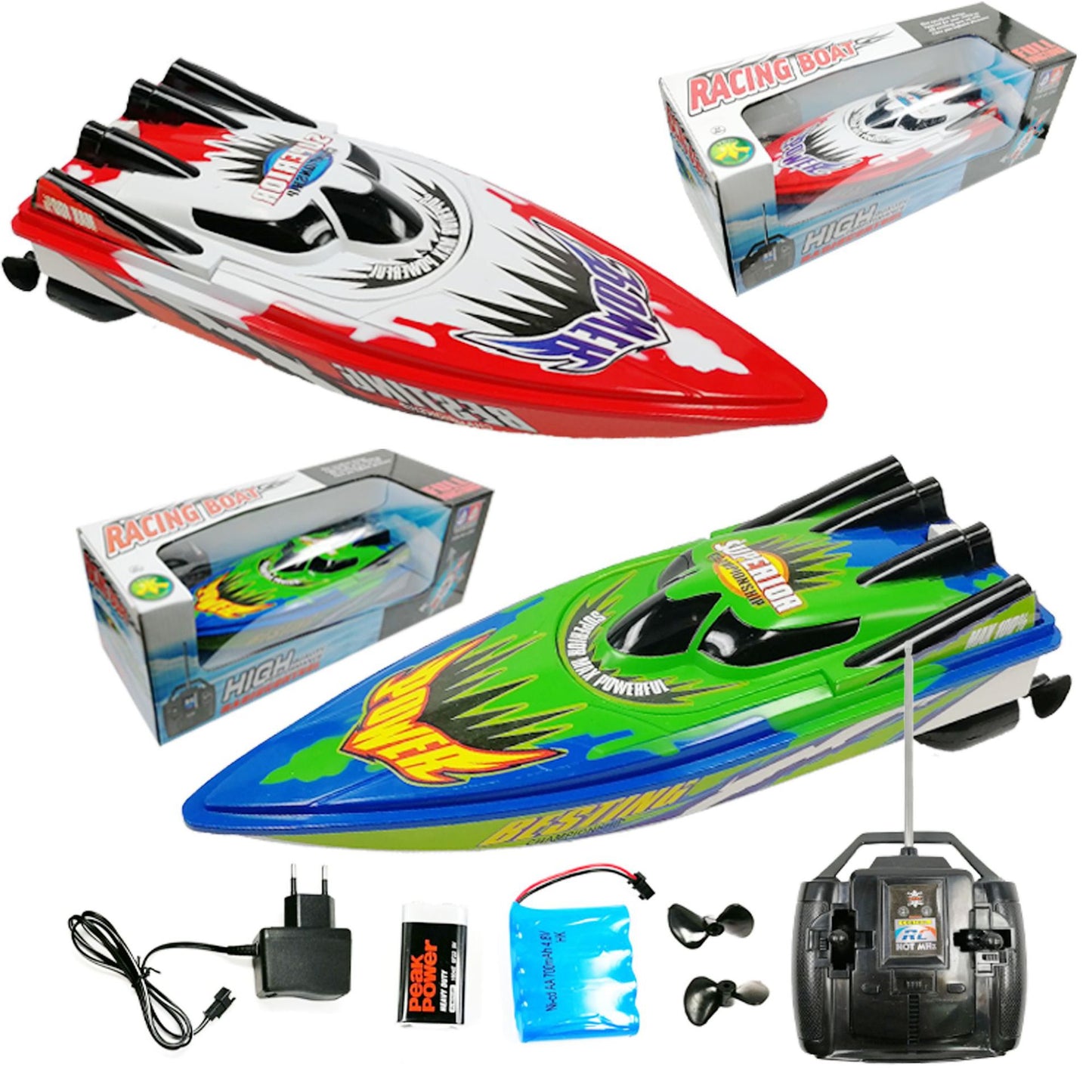 4 Channels RC Boats Plastic Fast Boat Rowing Navigation Remote Control Speed Waterproof Electric Toy Twin Motor Kid Chirdren Toy