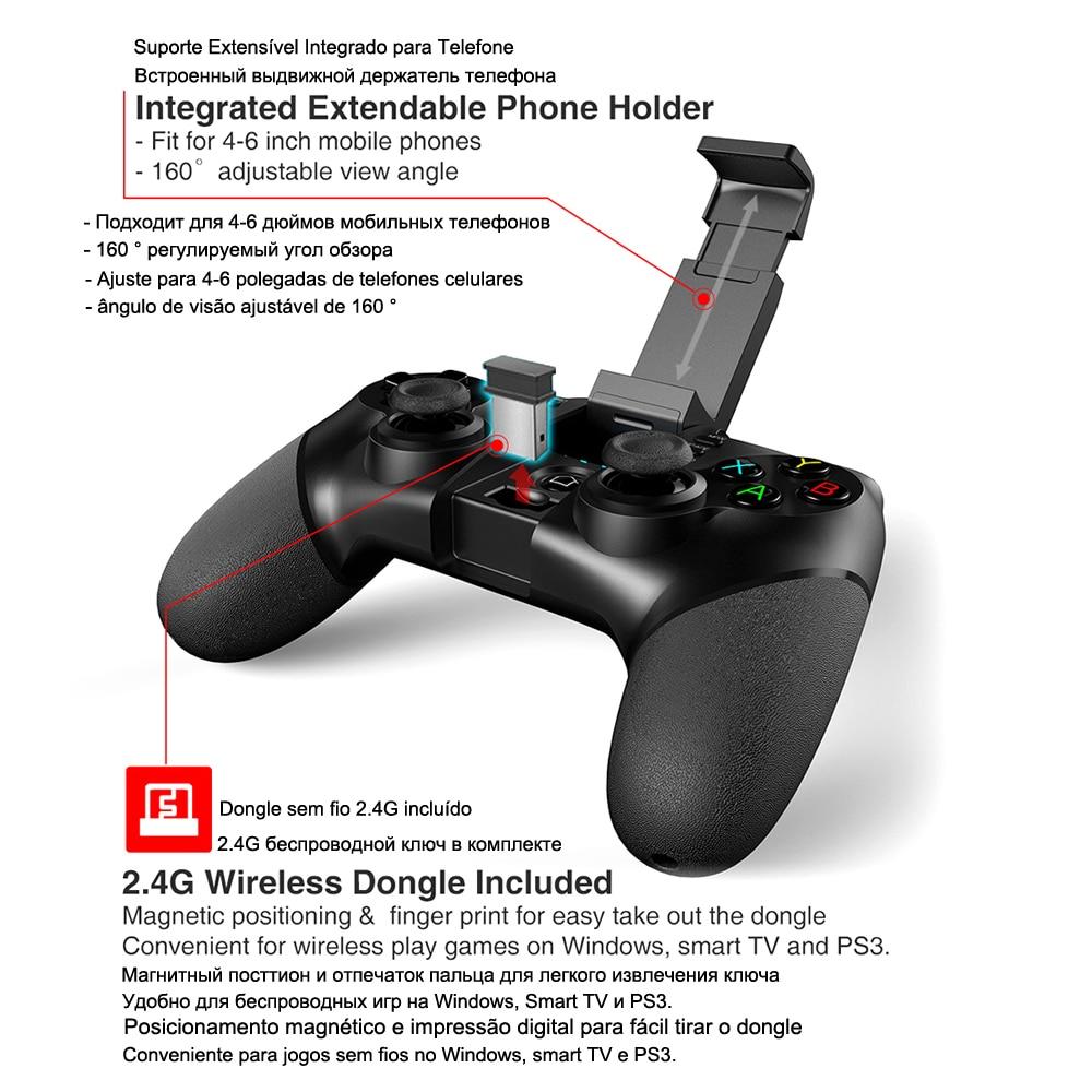 Ipega 9076 PG-9076 Bluetooth Gamepad Game Pad Controller Mobile Trigger Joystick For Android Cell Smart Phone TV Box PC PS3 VR