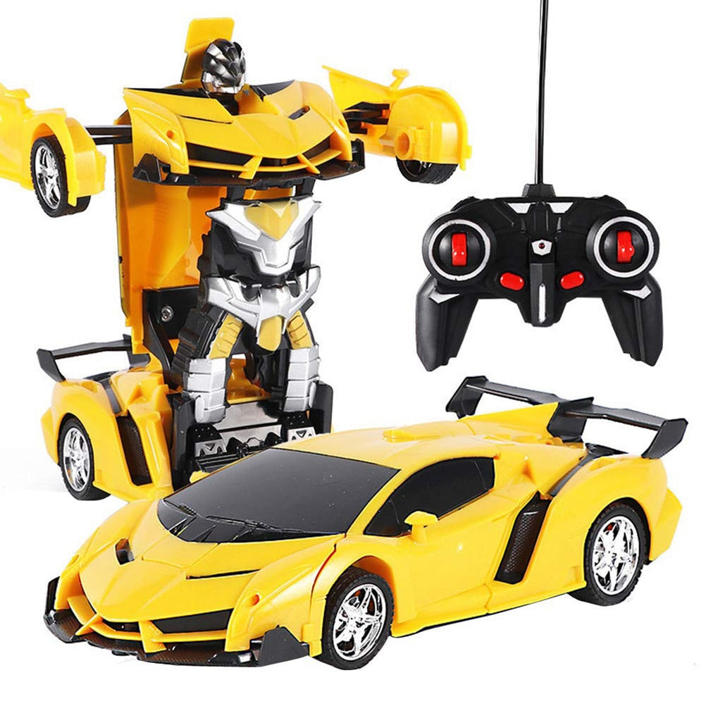 One-Click Deformation 360 Degree Remote Control Car Robot 2.4 GHz Remote Deformation Car Robot Toy Children Car Toy