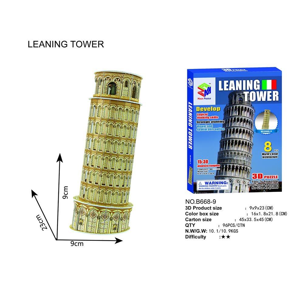 3D Puzzle Three-dimensional Word Famous Buildings Architecture Puzzle Educational Toy DIY Gift for Children and Adult