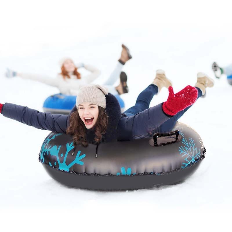 Cold-resistant And Wear-resistant PVC Inflatable Ski Circle With Handle Durable Children&Adult Outdoor Skiing Snow Tube
