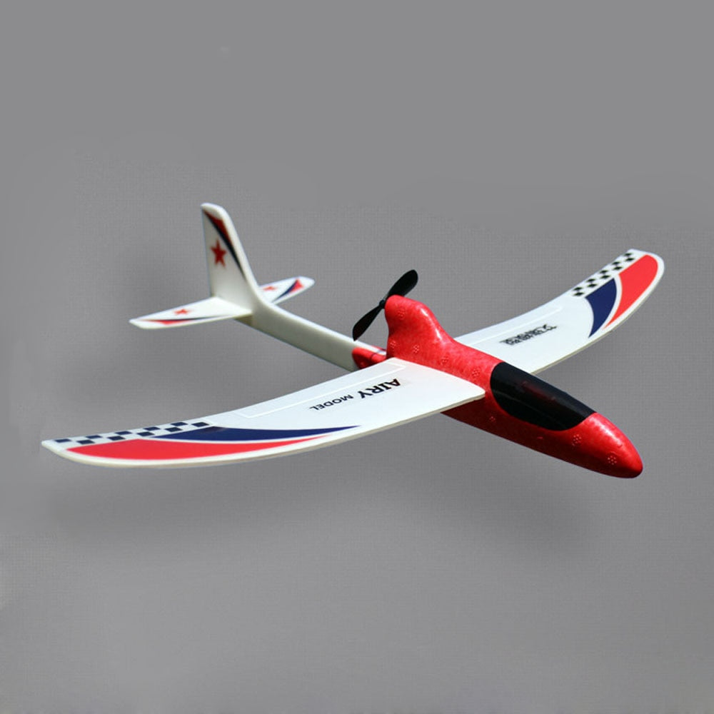Newest DIY Glider Foam Mini Drone Capacitor Hand Throwing Electric Plane Resistance to falling Toys for Children Birthday Gift