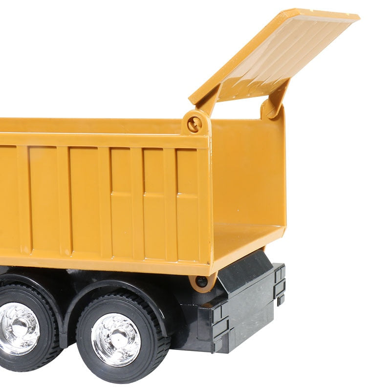 RC cars dump truck Toys for children boys Xmas birthday gifts yellow color RC Engineering truck model Beach toys transporter