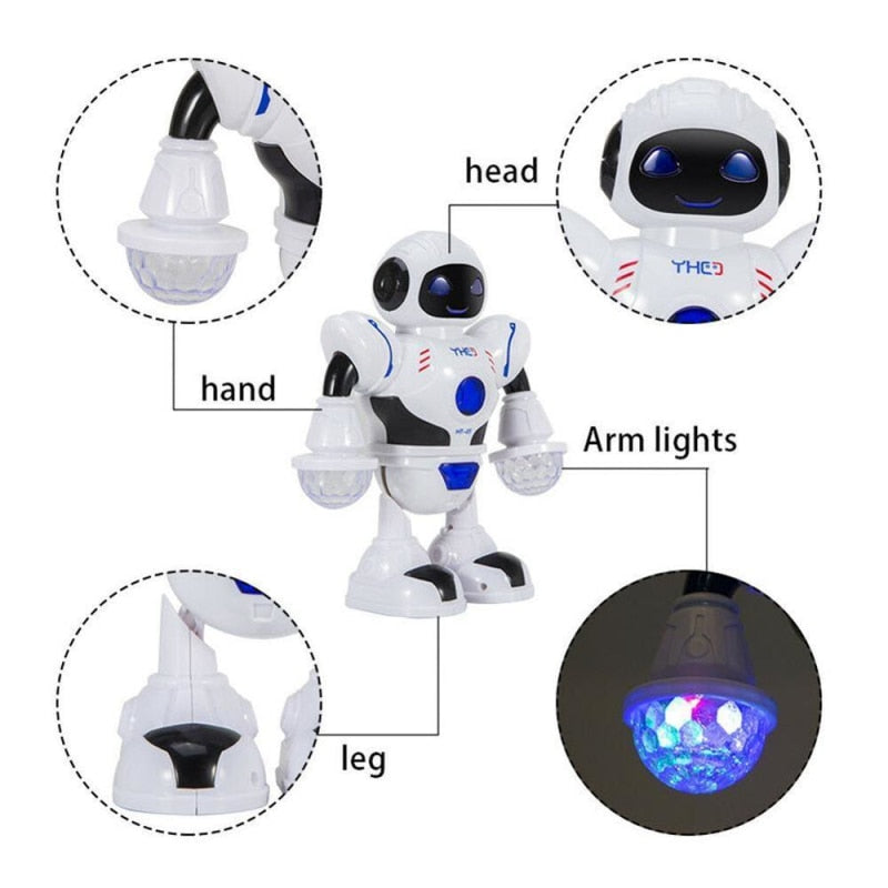 NEW Electric Dancing Robot Toy With LED lighting Music swing Robot Children's educational toys Robot Toys for children Gifts