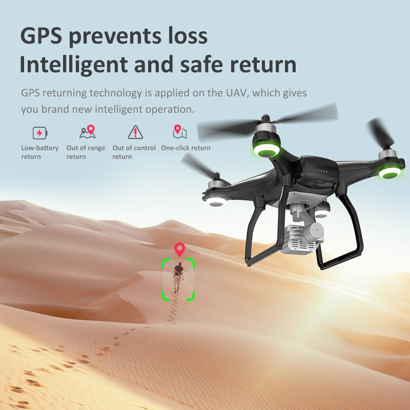 Wecute 2020 X35 Drone RC Quadcopter 4K Profissional GPS Drone With HD Camera Gimbal FPV 5G WIFI 1KM Flight distance VS SG906 pro