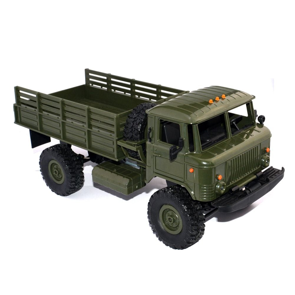 WPL B-24 1: 16 RTR 2.4G RC Crawler Truck Car Remote Control Kids Toy Car (ArmyGreen ) Racing Truck Army green LED ABS,Plastic