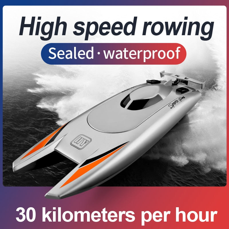 2.4G Radio Remote Control Boat High Speed Rowing 7.4V Capacity Battery Dual Motor Rc Boat 30km Per Hour Toys For Kids Gift