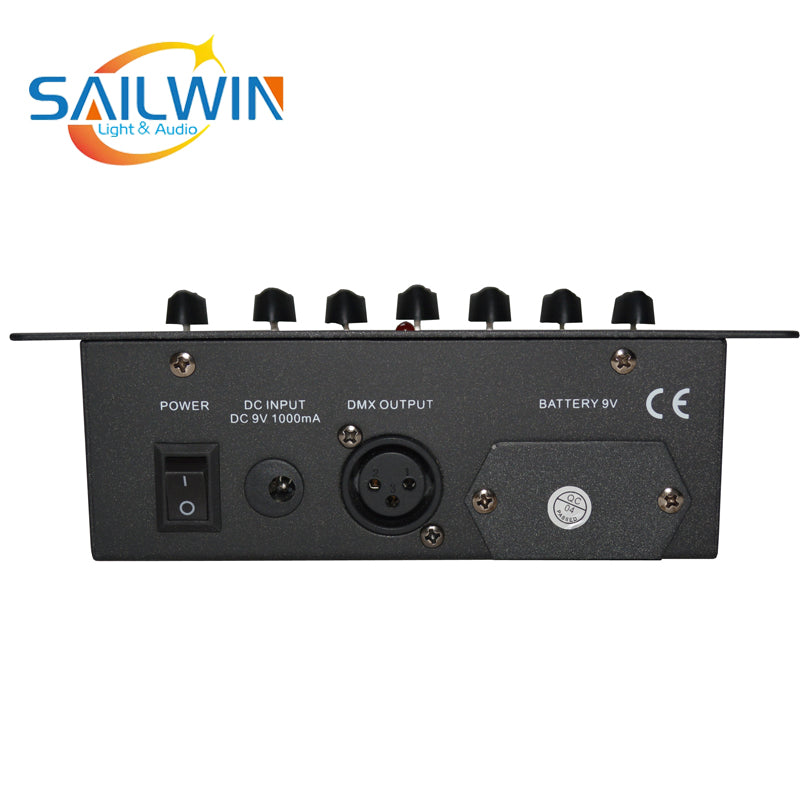 Mini 6 Channel Simple DMX Console DC9V Adapter Battery DMX Controller