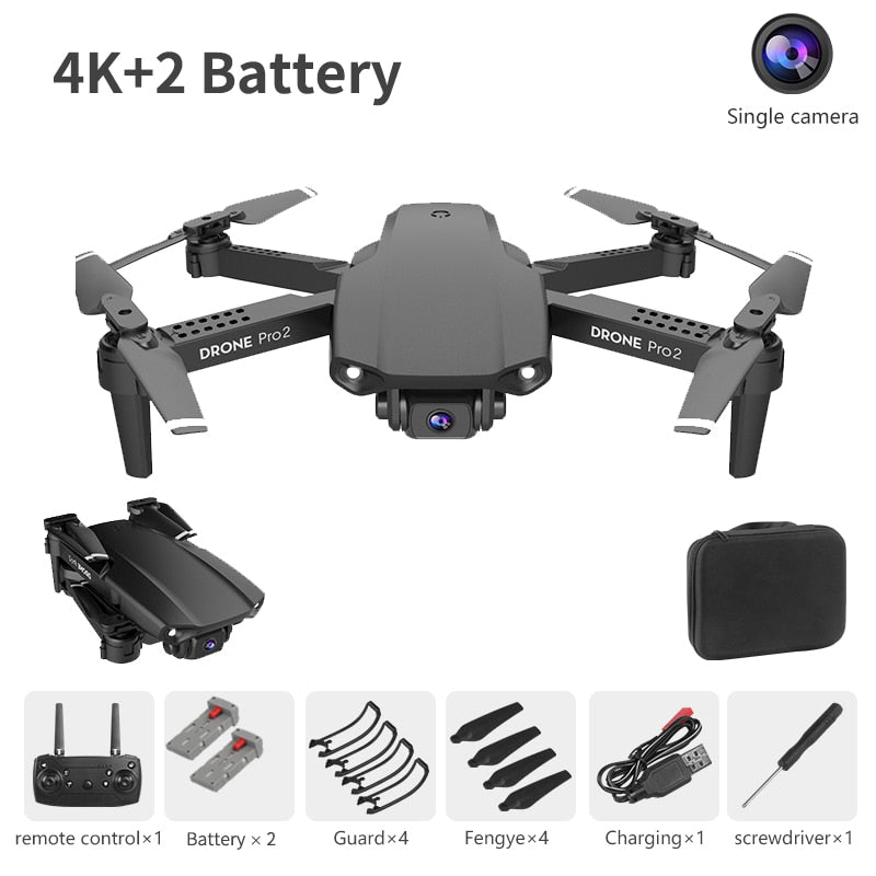 LSKJ E99 Pro2 RC Mini Drone 4K HD Dual Camera WIFI FPV Professional Aerial Photography Helicopter Foldable Quadcopter Dron Toys