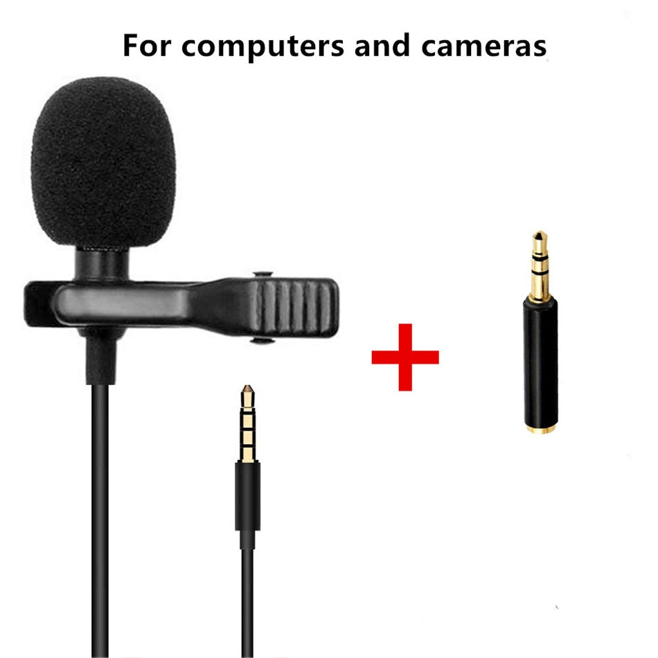 Mini USB Microphone Lapel Lavalier PC / Phone / Camera Mic Portable External Buttonhole Microphones for iPhone Laptop Computer
