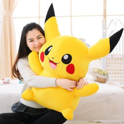 100cm Big Cute Pikachu Plush Toys Hot Anime Stuffed Animal Dolls Soft PP Cotton Pillow Kids Children Birthday Christmas Gifts