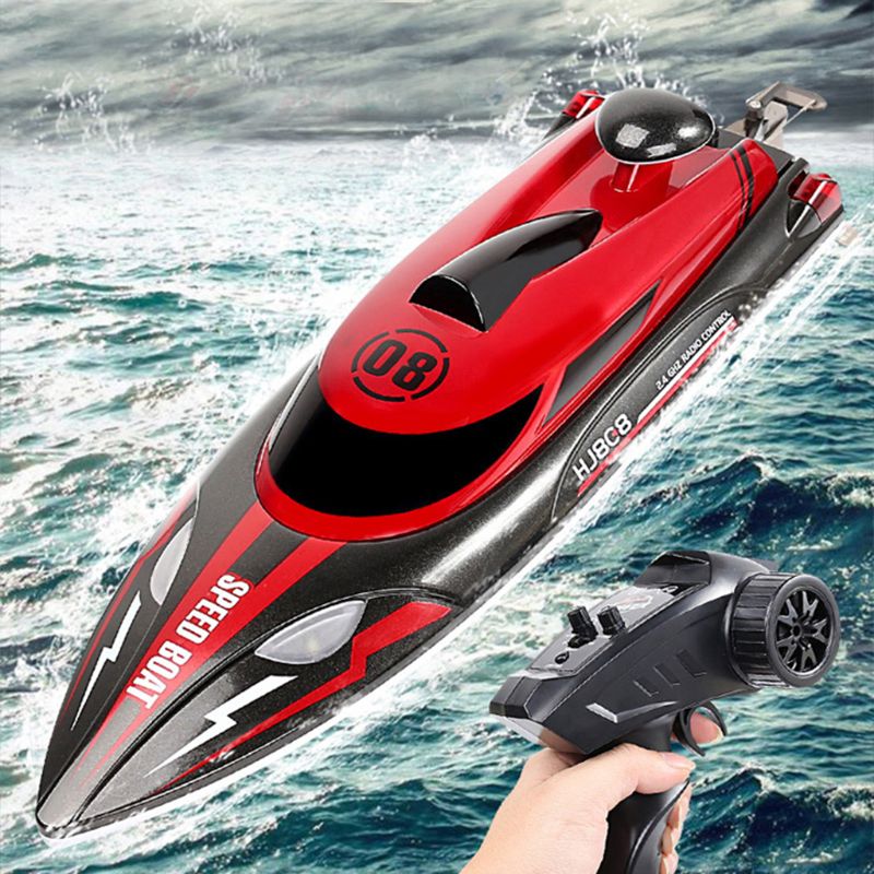 HJ808 RC Boat 25km/h 2.4G High Speed Remote Control Racing Ship Water Speed Boat Children Model Toy Kids Gift