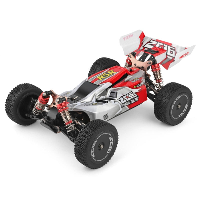 WLtoys 144001 1/14 2.4G Racing Remote Control Car Competition 60 km/h Metal Chassis 4wd Electric RC Formula Car USB Charging