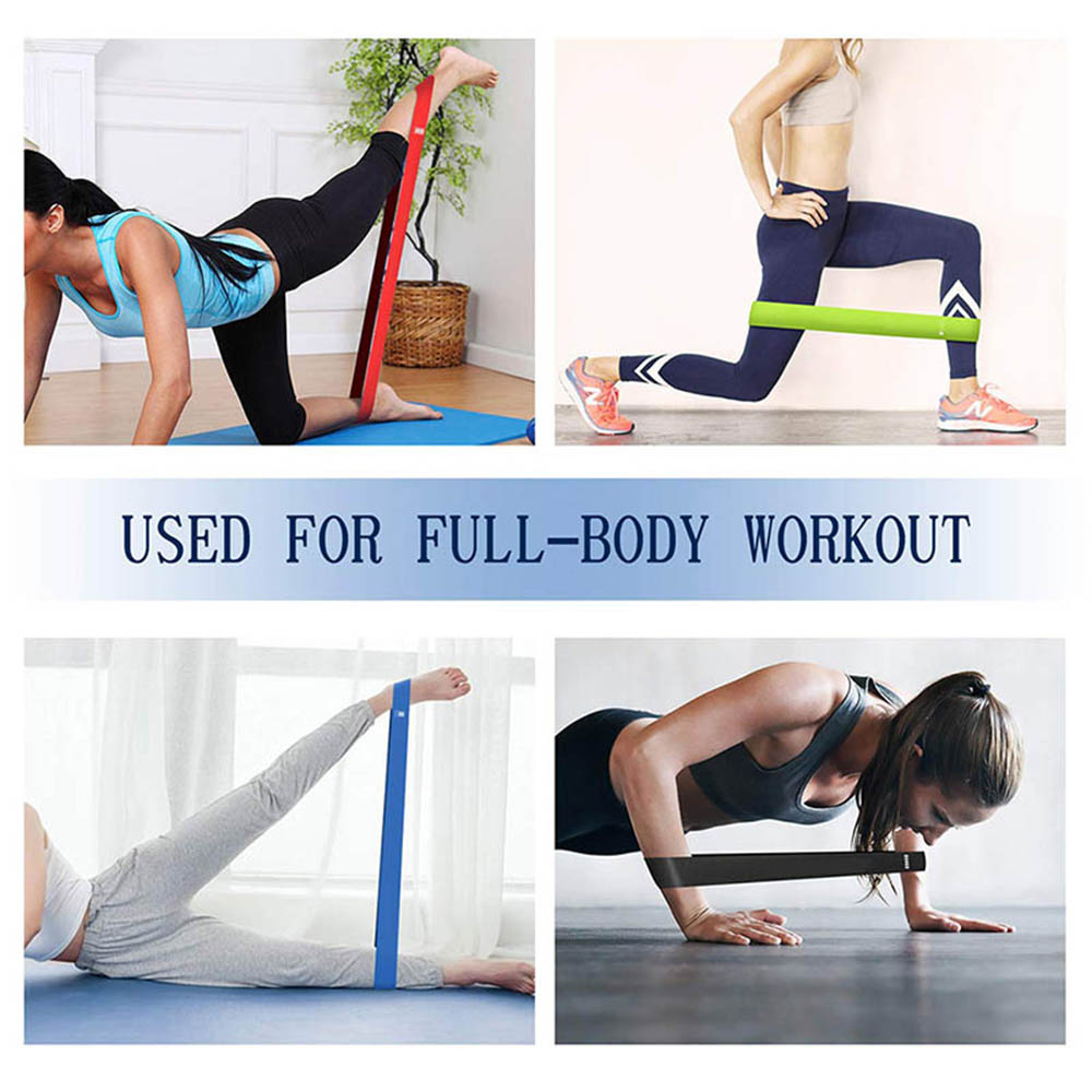 5Pcs/set Resistance Bands with 5 Different Resistance Levels Yoga Bands Home Gym Exercise Fitness Equipment Pilates Training