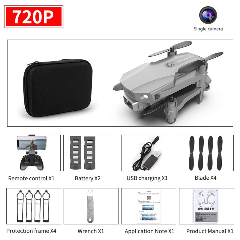 New R16 drone 4k HD dual lens mini drone WiFi 1080p real-time transmission FPV drone follow me Foldable RC Quadcopter toy