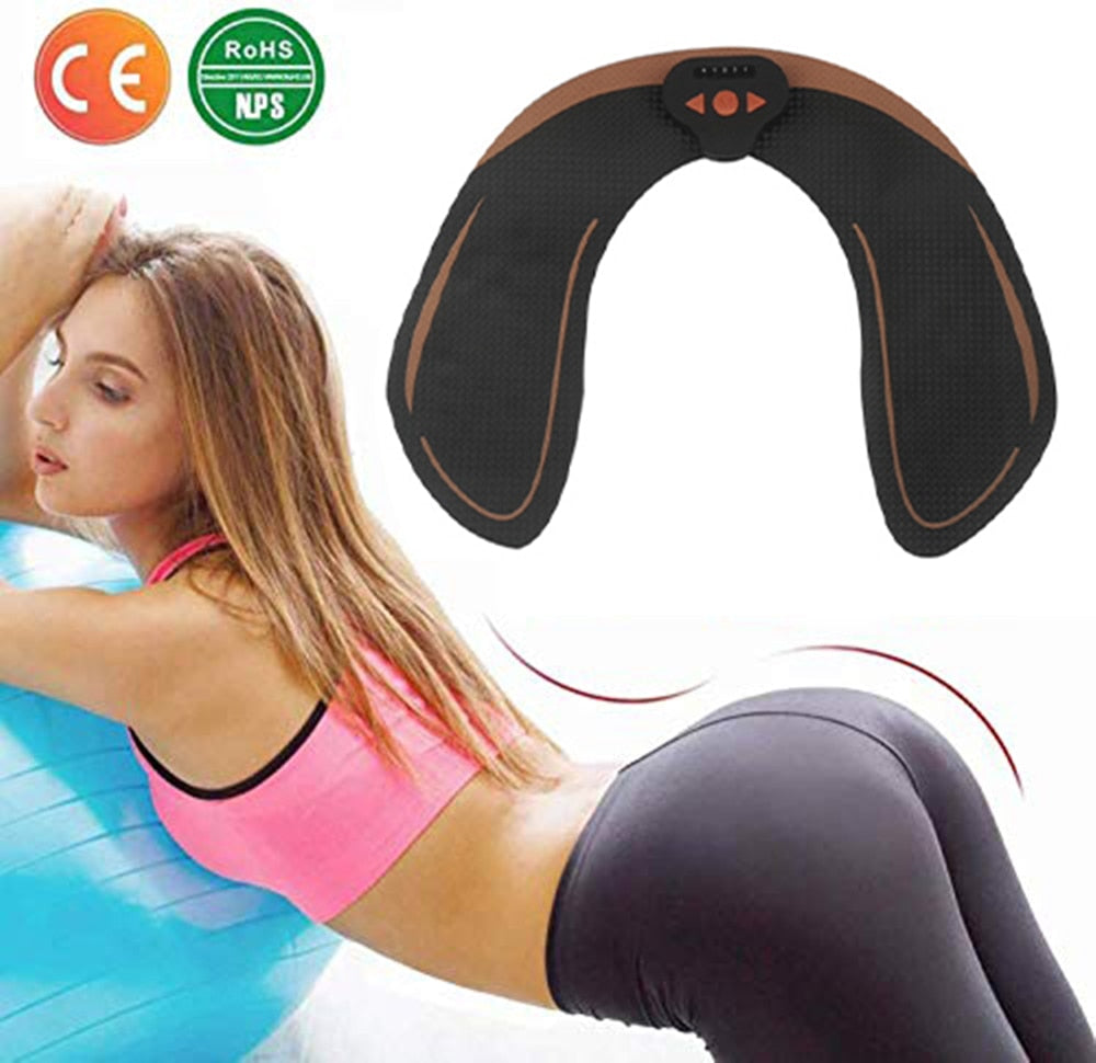 EMS Abdominal Muscle Stimulator Hip Trainer Toner USB Abs Fitness Training Gear Machine Home Gym Weight Loss Body Slimming
