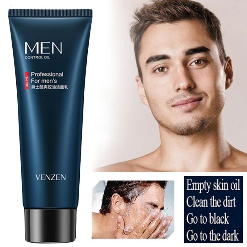 Only Mens Professional Foam Wash Cleanser Face Washing Oil Control Anti Dirt Bubble Skin Care