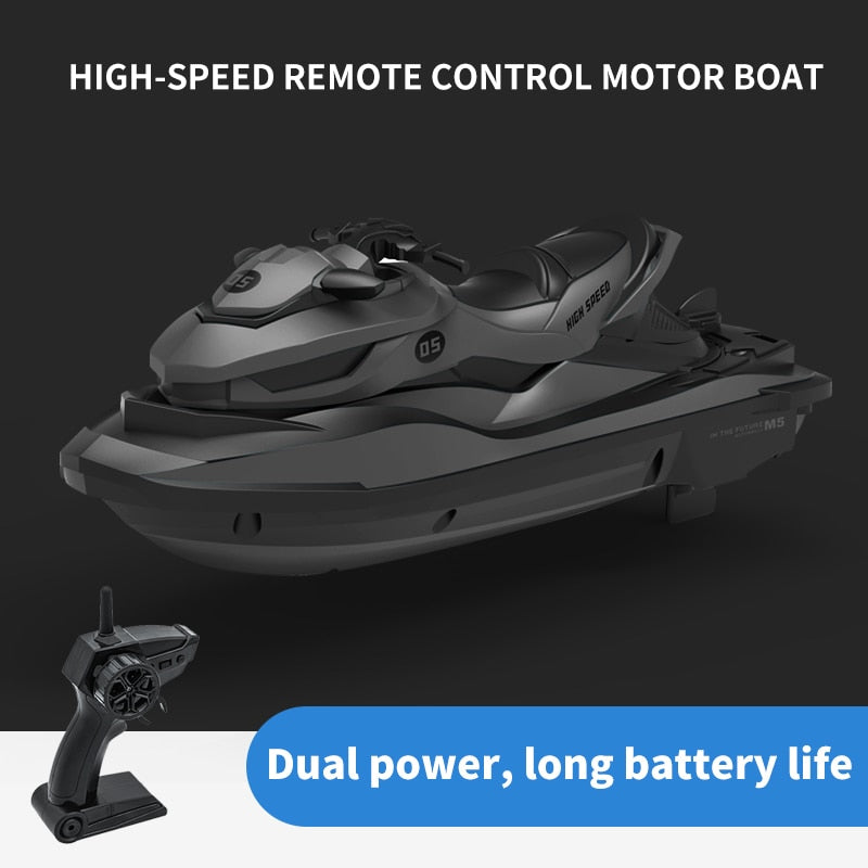 New M5 Mini High-Speed Remote Control Boat 2.4G 50 Meters Remote Control Distance Summer Waterproof Electric Motor RC Boat 2020