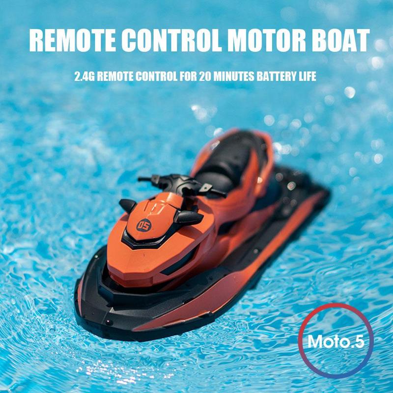 SMRC M5 2.4G Mini Remote Control RC Boat Motorboat Children's Toys Model for Water Skiing in Summer  Educational Toys