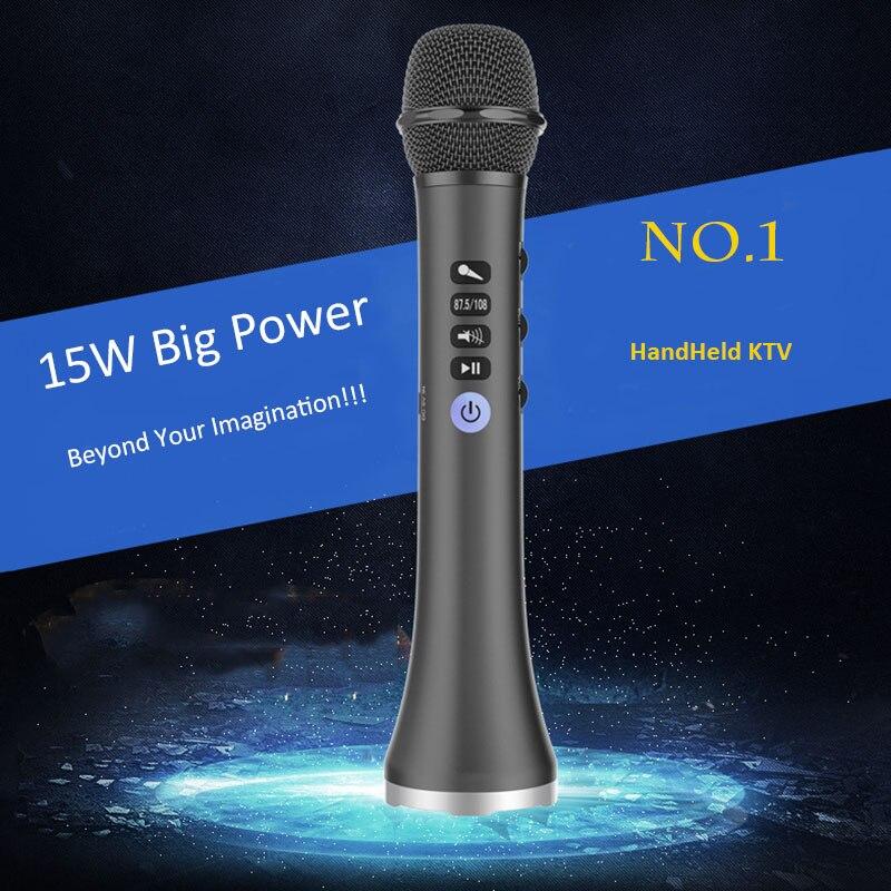 L-698 Professional 15W Portable USB Wireless Bluetooth Karaoke Microphone Speaker Home KTV for Music Playing and Singing Speaker