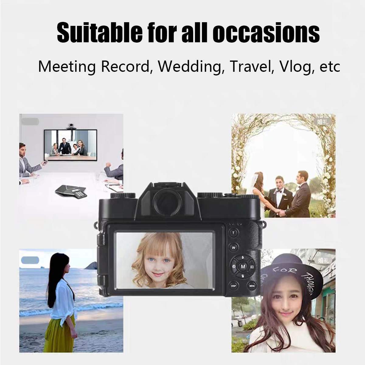 4K KOMERY Vlog Youtuber Camcorder 3000W 16X Super Definition Digital Night Vision Camera RC Outdoor Travel Wedding Home
