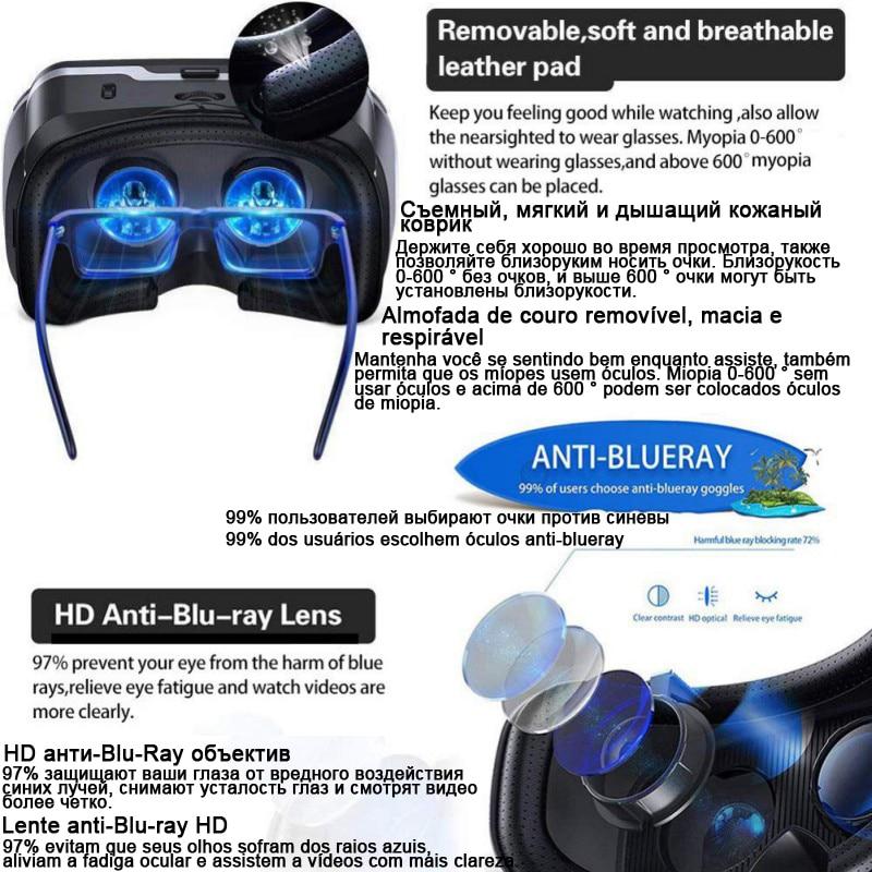 VR Shinecon 3 D Casque Viar 3D Glasses Virtual Reality Headset Helmet Goggles Augmented Lenses for Phone Smartphone Binoculars