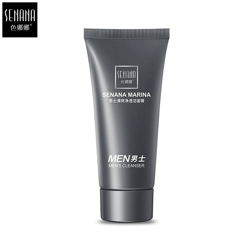 SENANA Men Oil-Control Moisturizing Face Cleanser Remove Acne Blackhead Refreshing Whitening Deep Cleansing Wash Skin Care 60g