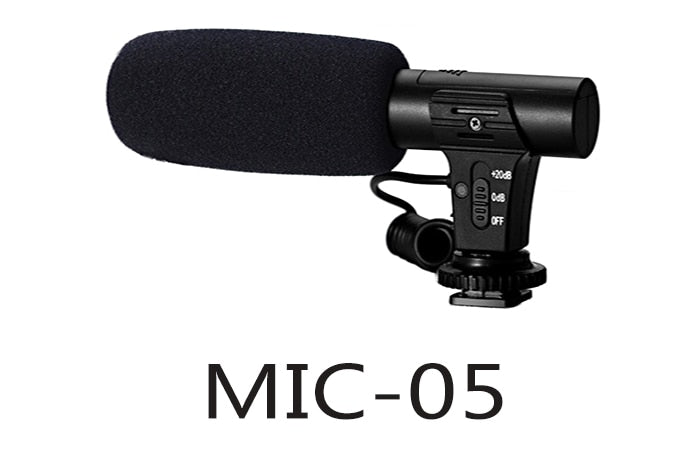 MAMEN 3.5mm Audio Plug Professional Recording Microphone Condensador For Camera DSLR Digital Video Camcorder VLOG Microfone (Black)