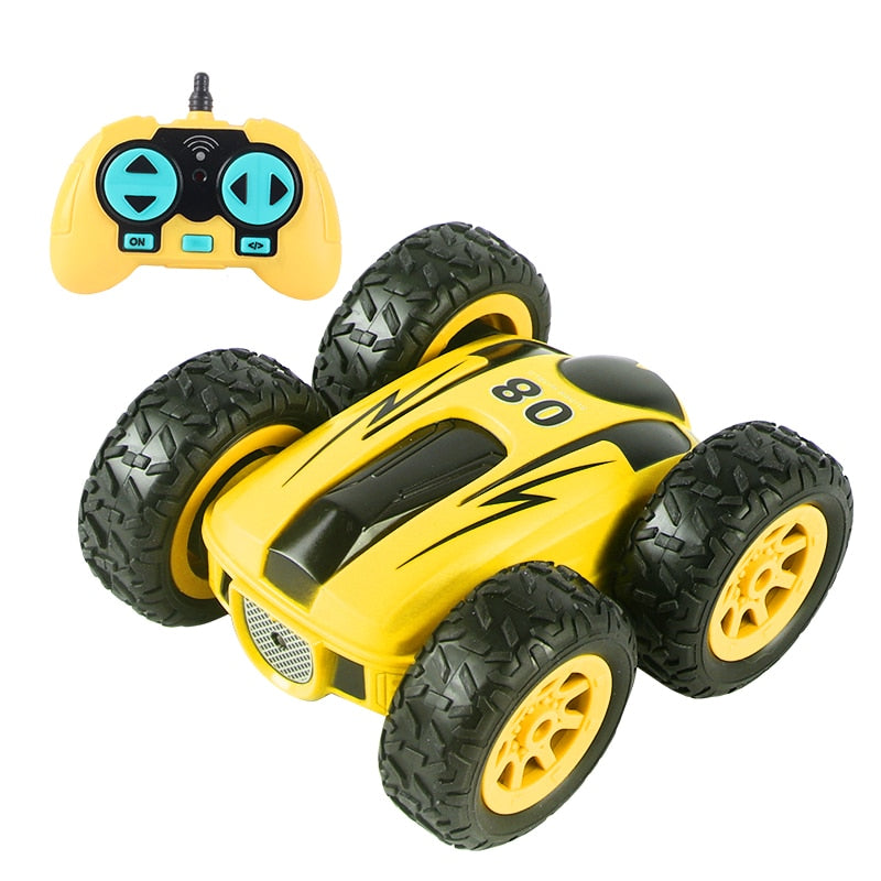 3.7 inch RC Car 2.4G 4CH Drift Stunt Double-sided bounce Stunt Car Rock Crawler Roll Car 360 Degree Flip Kids Robot RC Cars Toys