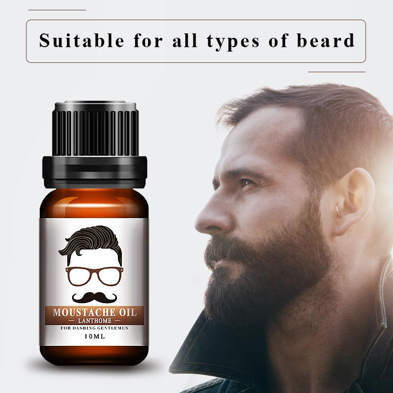 Natural Beard Nourish Oil 100% Pure Organic for Beard Eyelash Hair Men Grooming Mustache Care Loss Prevent Hair Care TSLM1