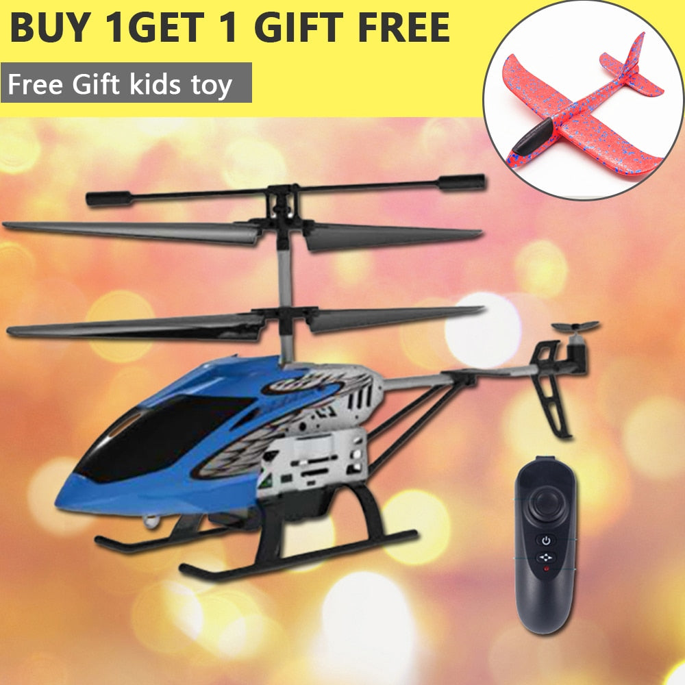 RC Helicopter 3.5 CH Radio Control Helicopter with LED Light Quadcopter Children Christmas Gifts Shatterproof Flying Toys Model