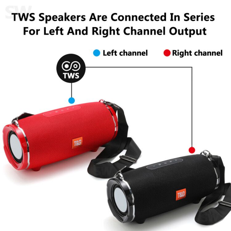 50W Wireless Bluetooth Speaker Outdoor Portable Subwoofer Colum 3D Stereo Soundbar 4000mAh Battery Music 48 hours FM / aux / TF