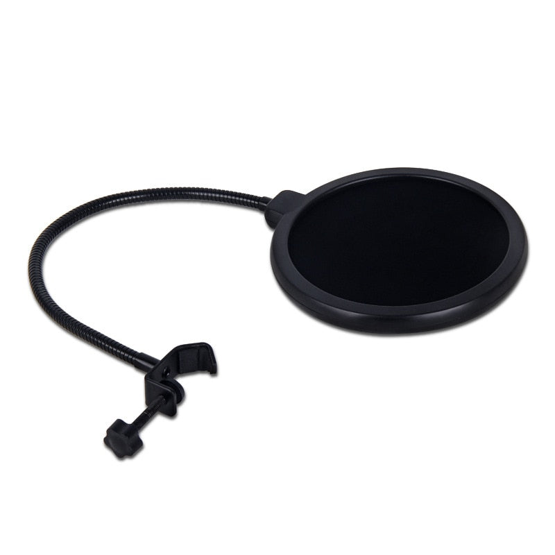 Durable Double Layer Windscreen Studio Microphone Flexible Wind Screen Mask Mic Pop Filter Bilayer Shield for Speaking Recording
