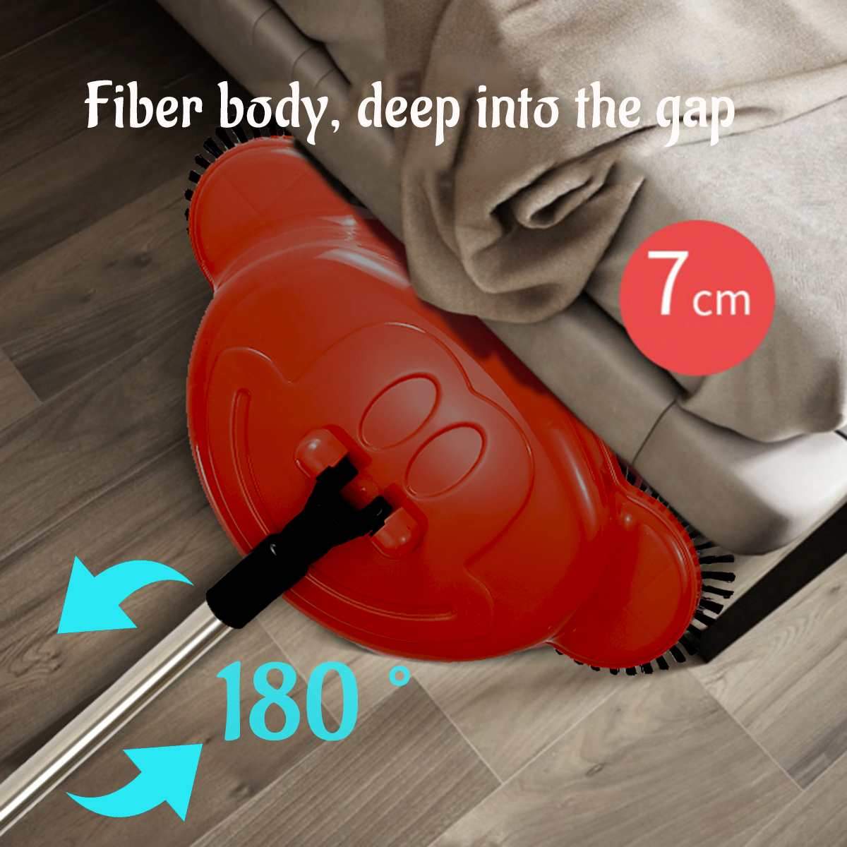 Stainless Steel Hand Sweeper Push Type Sweeping Machine Without Electricity Dry Wet Use Lazy Household Vacuum Cleaner