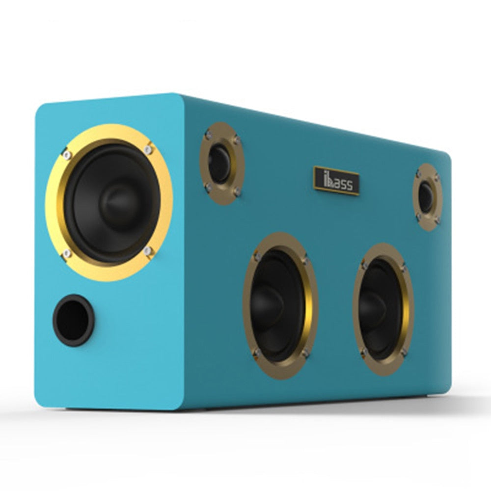IBASS GaGa Bluetooth Speaker Wooden Speaker Car Outdoor Home 6-unit Speaker TV Computer Audio support Cell Phone Coaxial AUX USB