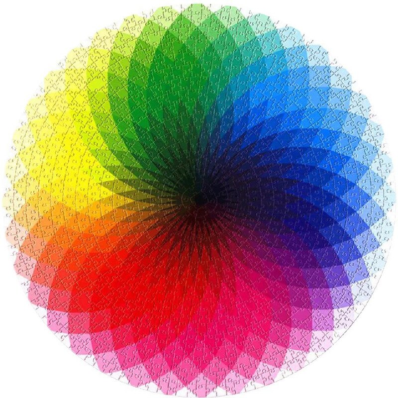1000Pcs Puzzles Moon planet Jigsaw puzzle 3D Colorful Rainbow Round puzzle for adults Kids DIY Educational puzzles Toy