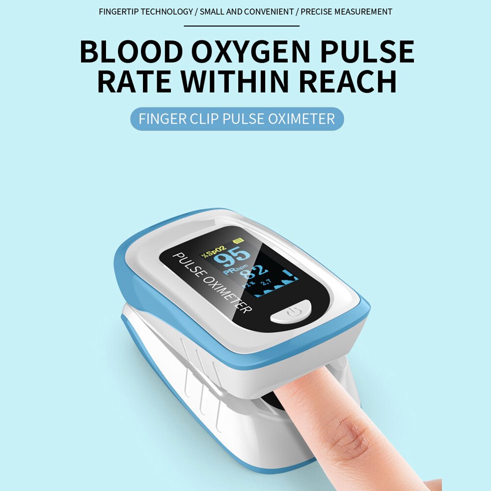 Portable Fingertip Pulse Oximeter OLED Display Blood Oxygen Saturation Detector Heart Rate Monitor Home Family Health Monitors
