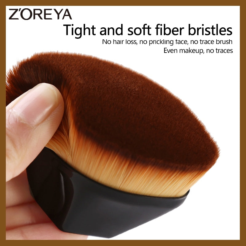 Zoreya Foundation Makeup Brush Flat Top Kabuki Hexagon Face Blush Powder Foundation Brush for Cream or Flawless-Powder Cosmetics