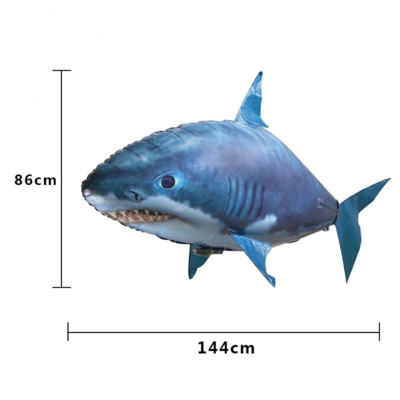 Remote Control Shark Toy Air Swimming Fish Infrared Flying RC Airplanes Balloons Nemo Clown Fish Party Decoration Christmas Gift