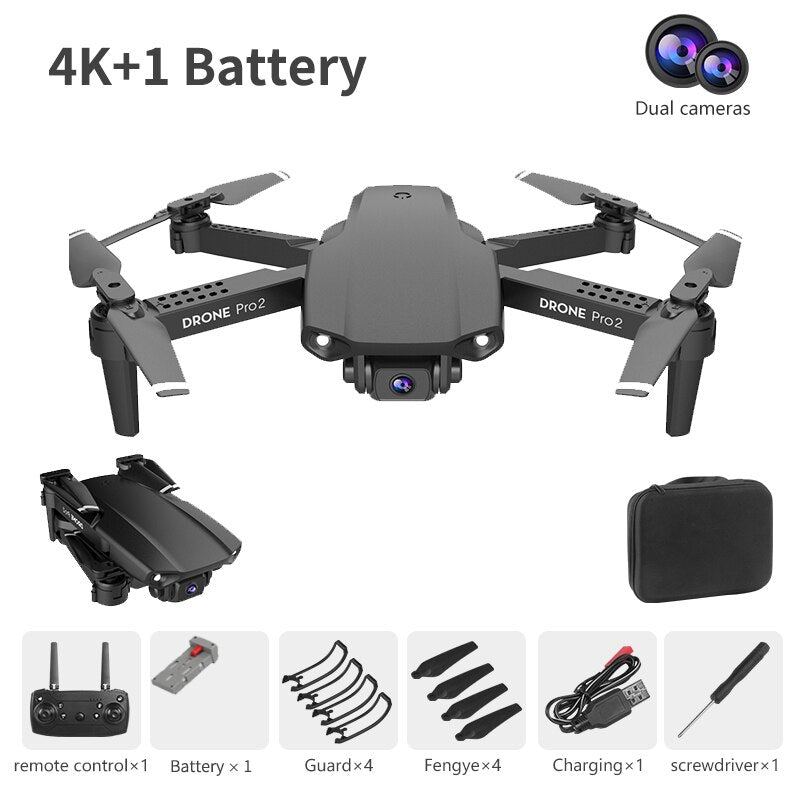 LSKJ E99 Pro2 RC Mini Drone 4K HD Dual Camera WIFI FPV Professional Aerial Photography Helicopter Foldable Quadcopter Dron Toys