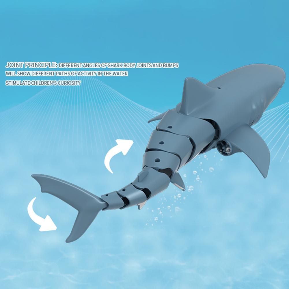2.4G Highly simulated Simulation Remote Control Shark Boat Toy USB Charging for Swimming Pool Bathroom Funny Toy