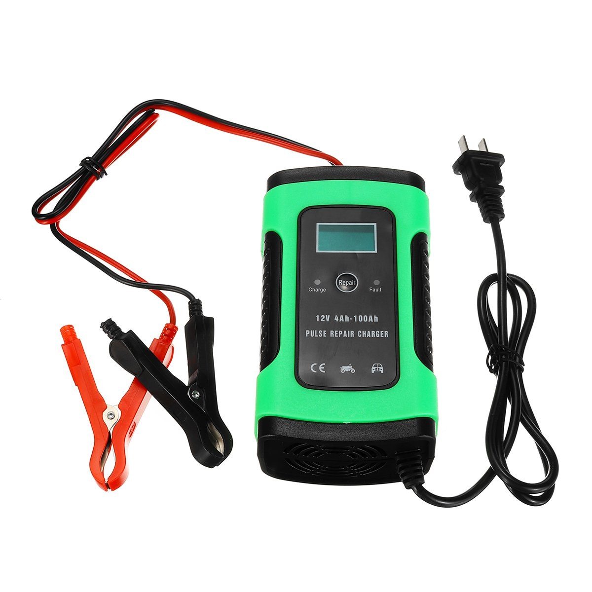 12V 5A Auto Car Intelligent Battery Charger Jump Starter LCD Intelligent 100-240V 100AH Pulse Repair Type