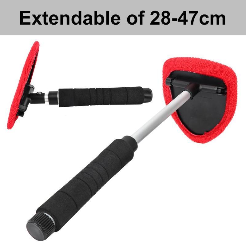 Car Windshield Cleaner Brush Wiper Telescopic Handle Auto Window Glass Washer Soft Towel Brush Anti Skid Car Care Cleaning Tools
