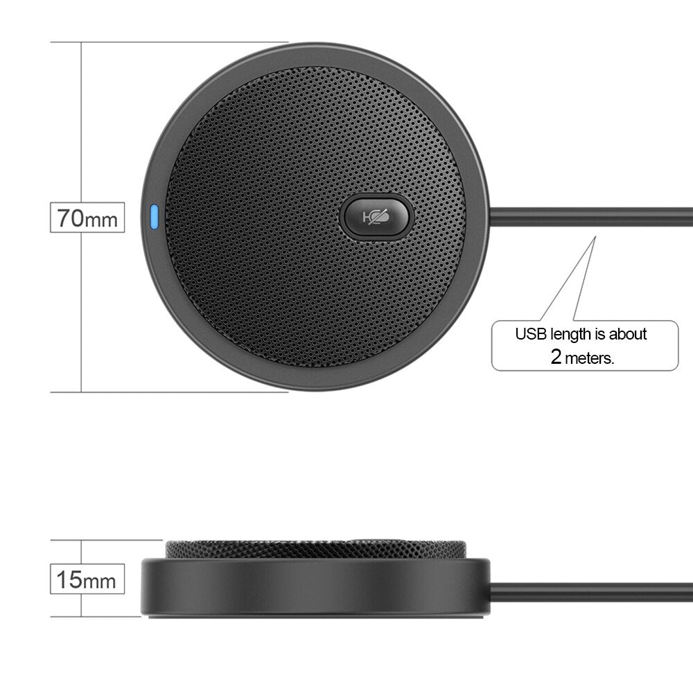 USB Omni-directional Condenser Microphone Mic for Meeting Business Conference Computer Laptop Voice direct pickup microphone