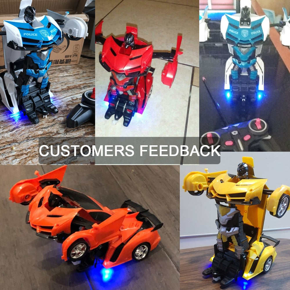 RC Car Transformation Robots Sports Vehicle Model  Robots Toys Cool Deformation Car Kids Toys  Gifts For Boys