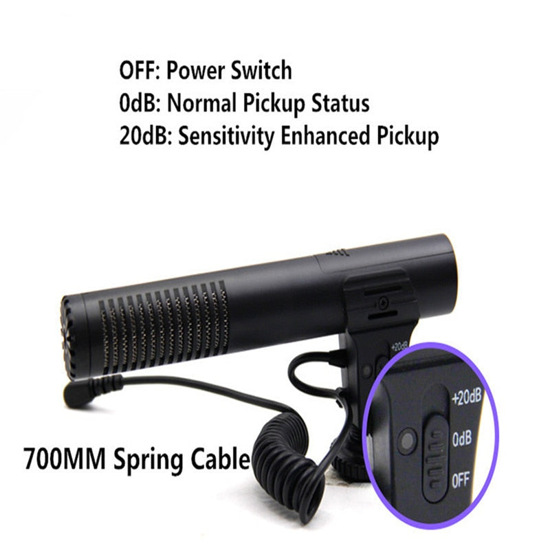 MAMEN 3.5mm Audio Plug Professional Recording Microphone Condensador For Camera DSLR Digital Video Camcorder VLOG Microfone