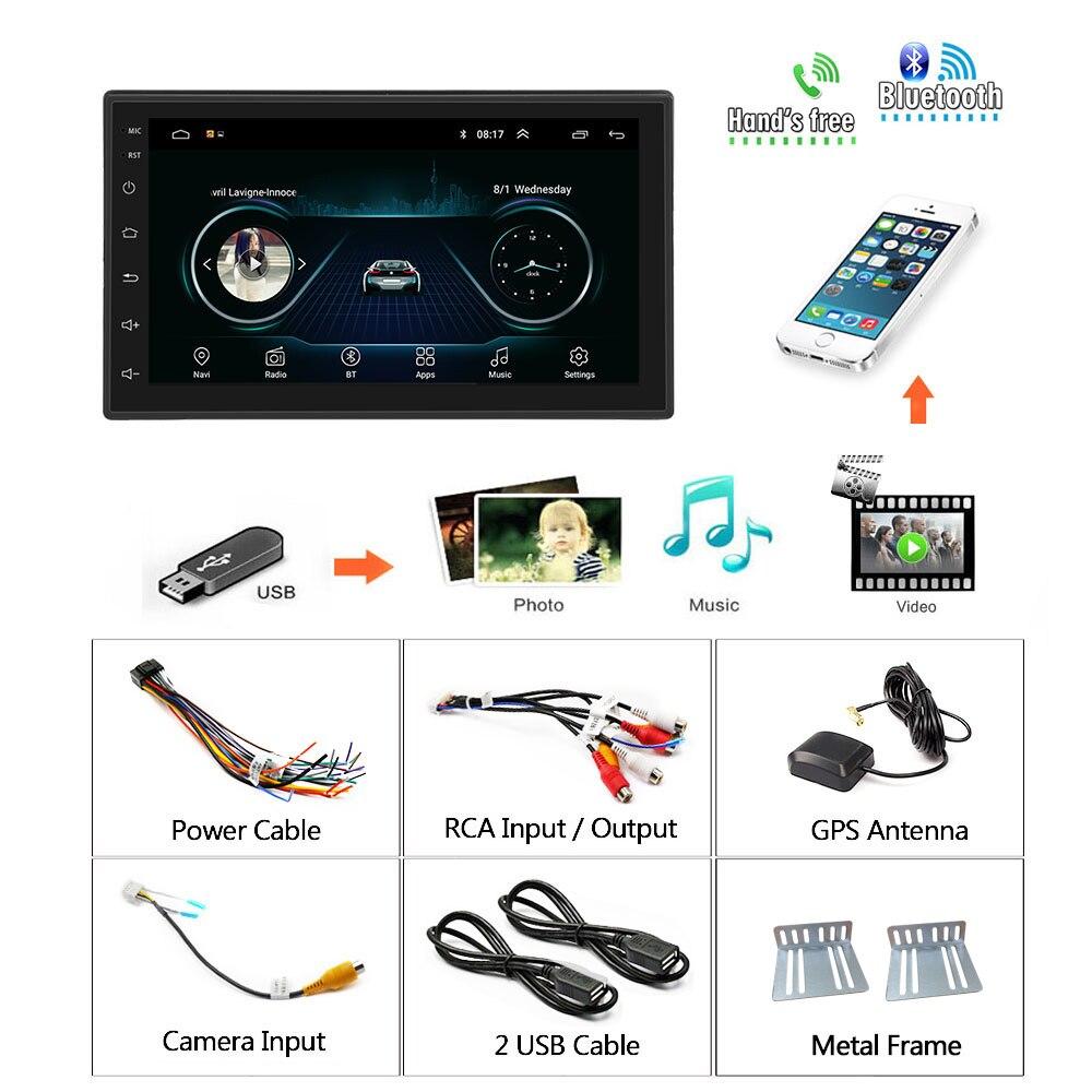 Podofo Android 9.1 2 Din Car radio Multimedia GPS Player 2DIN 2.5D Universal For Volkswagen Nissan Hyundai Kia toyota LADA Ford
