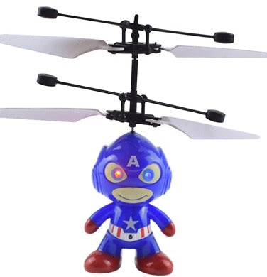 Mini Fly Flashing helicopter Hand Control RC Toy induction mini Helicopter Quadcopter RC Drone Ar.dron with LED Toys For Kids