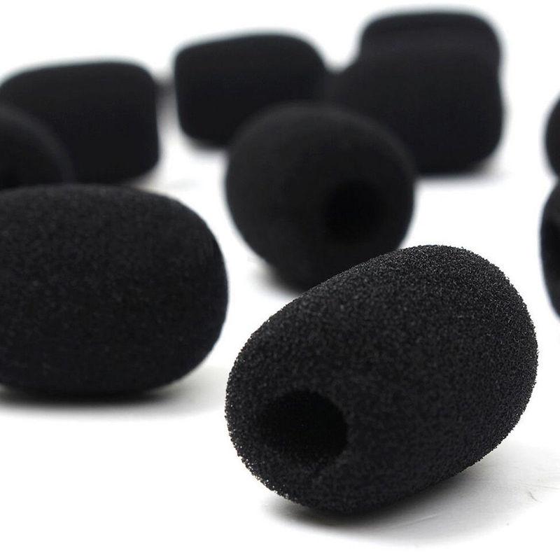 10PCS/set Black Replacement Foam Covers Windscreen Windshield Sponge Covers for Headset Microphone Mic Cover