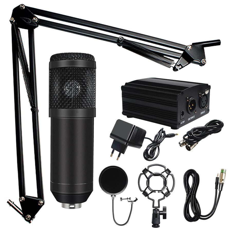 Professional microfone BM 800 Karaoke Microphone Condenser Microphone Kits Bundle Microphone for Computer Studio Recording